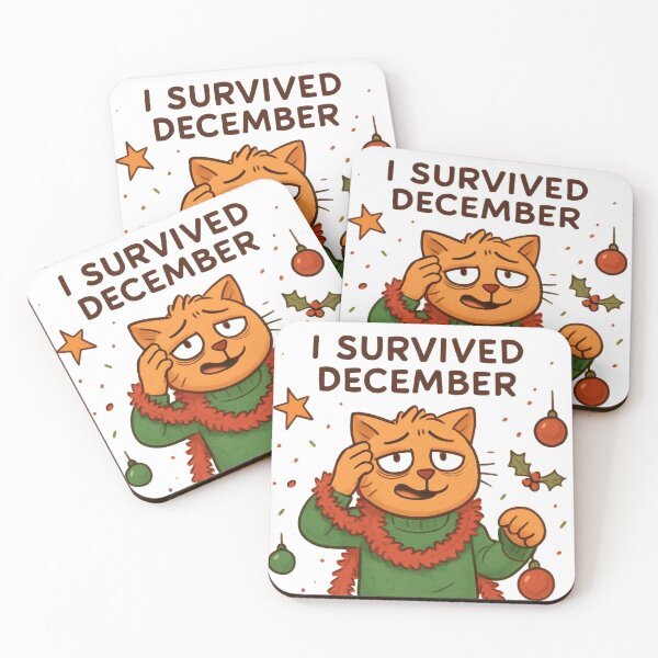 Item preview, Barely Made It to Christmas Eve – Exhausted but Smiling Character designed and sold by MyVision12.