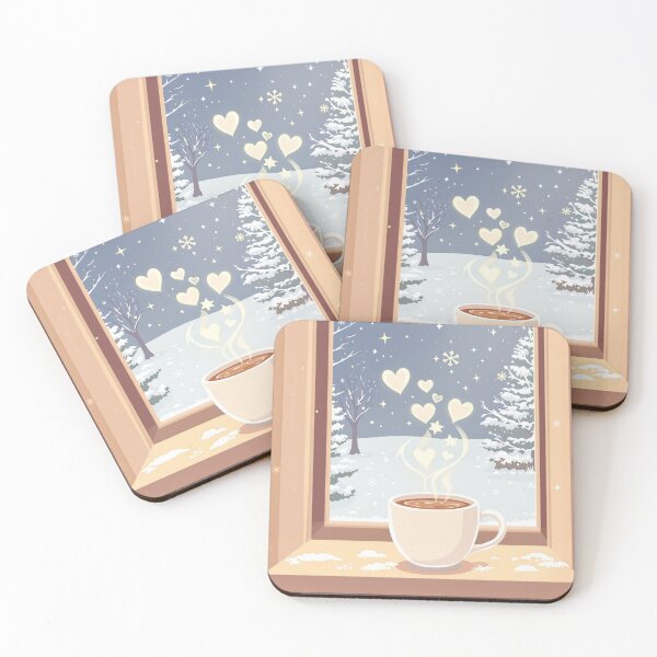 Item preview,  Cocoa Daydreams – Steam Shapes in Winter designed and sold by HappySproutArt.