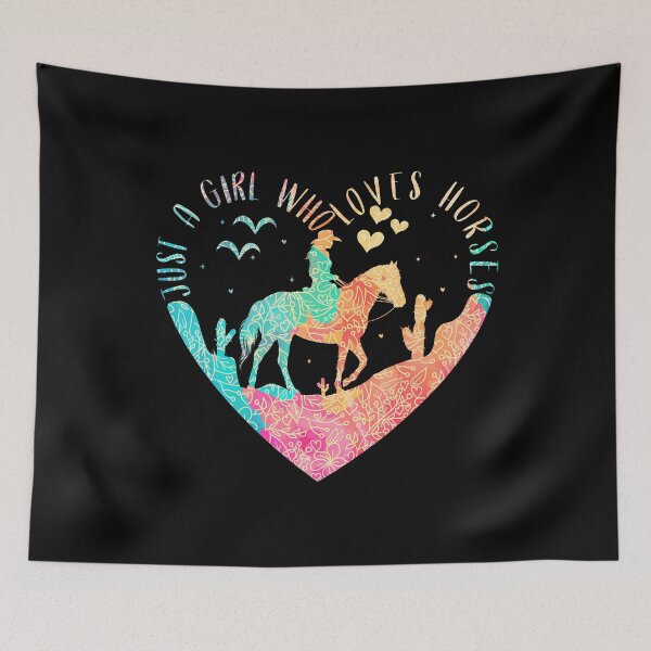 Item preview, Just A Girl Who Loves Horses Girls Horse Horseback Riding designed and sold by EdithKelly1.