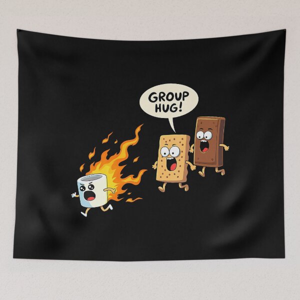 Item preview, Funny Group Hug S'More Marshmallows Graham Cracker Chocolate designed and sold by JuneLisa1.