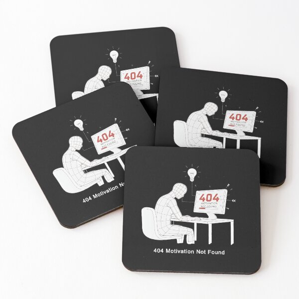 Item preview, 404 Motivation Not Found - Funny Burnout Meme & Stressed Programmer Gift designed and sold by SylwiaPrint.