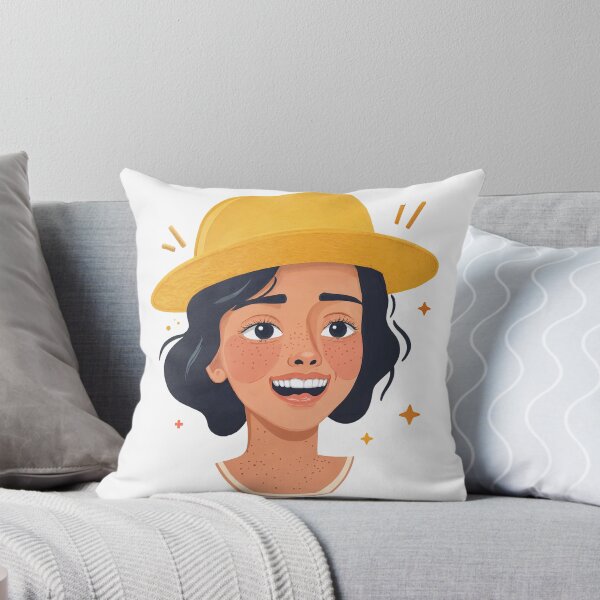 Item preview, Freckled Joy: Sunshine in a Yellow Hat designed and sold by ForeverPrintsOK.