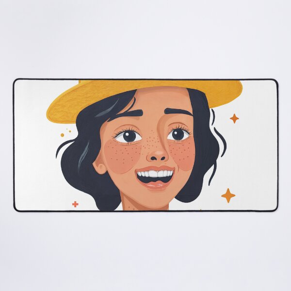 Item preview, Freckled Joy: Sunshine in a Yellow Hat designed and sold by ForeverPrintsOK.