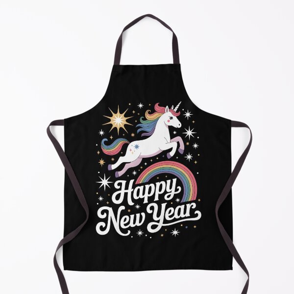 Item preview, Jumping Rainbow Unicorn – Happy New Year Magical Design designed and sold by CalmDownZone ⭐️⭐️⭐️⭐️⭐️.