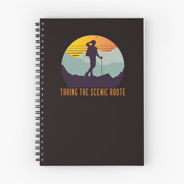Item preview, Taking the Scenic Route – Retro Hiking Silhouette  designed and sold by TalkTee Me.
