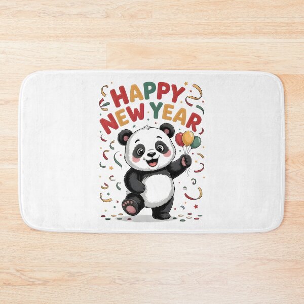 Item preview, Happy New Year Panda – Cute Festive Panda Illustration designed and sold by CalmDownZone ⭐️⭐️⭐️⭐️⭐️.