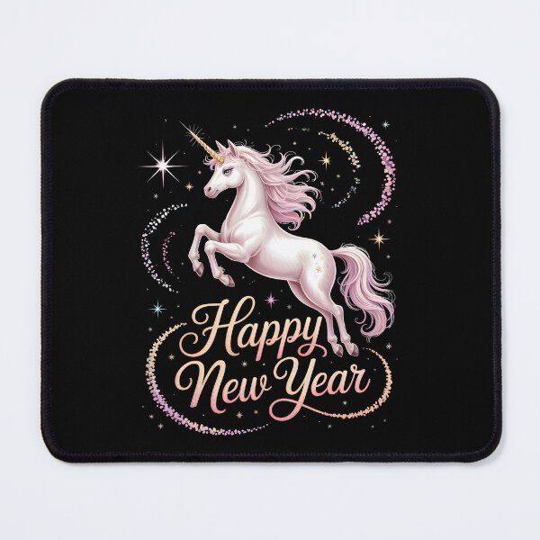 Item preview, Elegant Unicorn Happy New Year – Fantasy New Year Art designed and sold by CalmDownZone ⭐️⭐️⭐️⭐️⭐️.