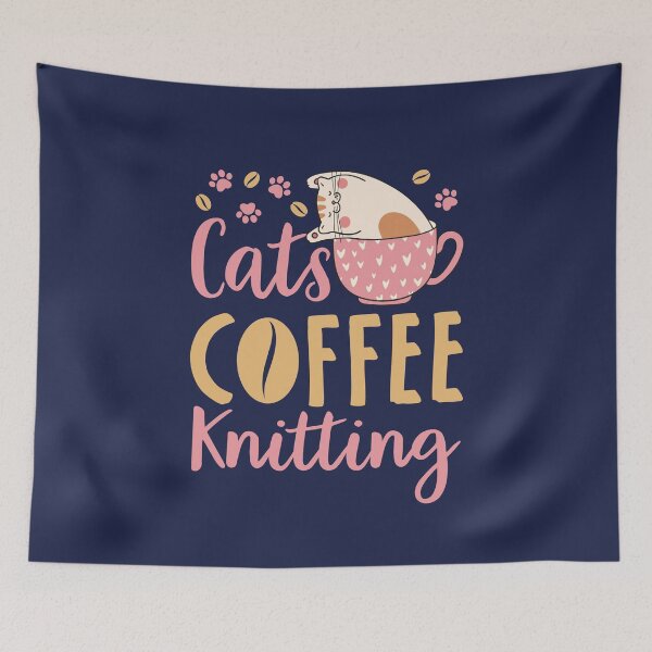 Item preview, Cats Coffee Knitting designed and sold by jaygo.