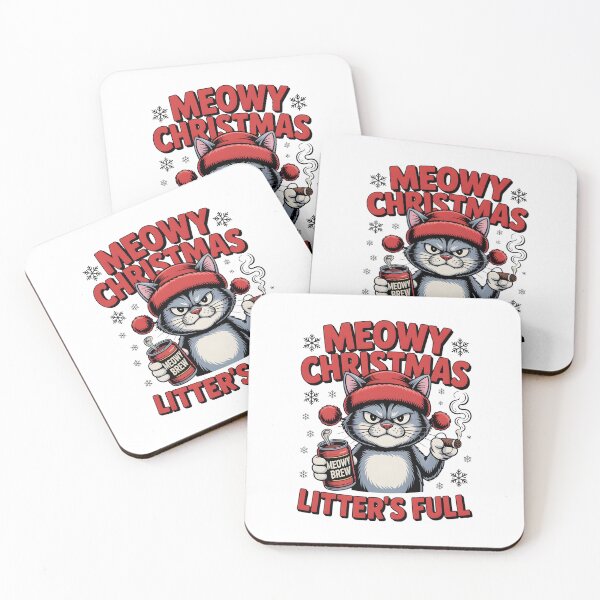 Item preview, Funny Meowy Christmas Cat designed and sold by Imaginarium Design.