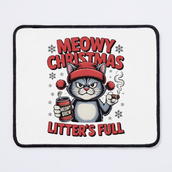 Item preview, Funny Meowy Christmas Cat designed and sold by Imaginarium Design.