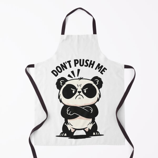 Item preview, Cute Angry Panda Don't Push Me Funny Warning Cartoon Grumpy Animal Humor Design designed and sold by DrawHandArt.
