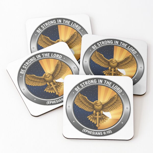 Item preview, Bold Christian Eagle with Cross and Sunrise Emblem. designed and sold by loveandlightrb.
