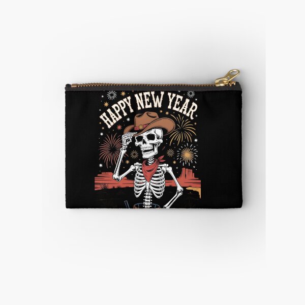 Item preview, Cowboy Skeleton Happy New Year – Western Style Festival Art designed and sold by CalmDownZone ⭐️⭐️⭐️⭐️⭐️.