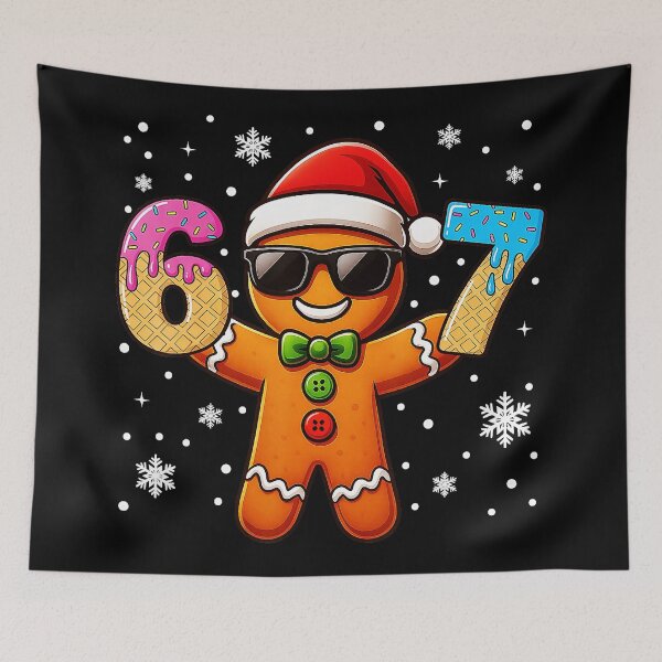 Item preview, Funny Gingerbread Six Seven 67 Ice Cream Drip Christmas  designed and sold by JEFDodsonArt.