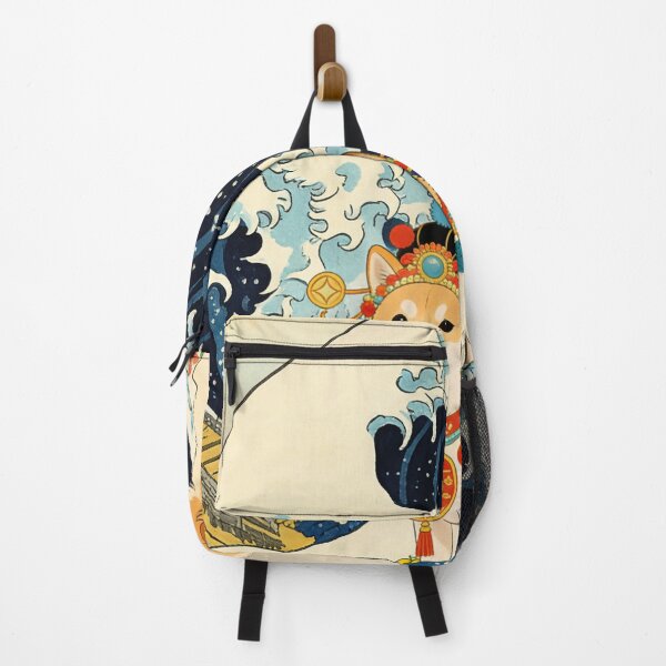 Item preview, Maximalist Shiba Inu Dog Art | Japanese Great Wave Ukiyo-e Style | Fortune Dog Aesthetic designed and sold by Cherrydora.