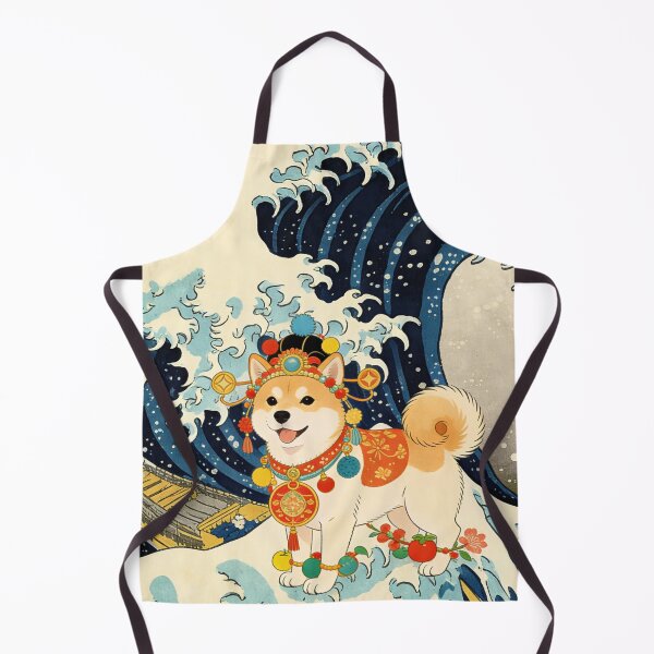 Item preview, Maximalist Shiba Inu Dog Art | Japanese Great Wave Ukiyo-e Style | Fortune Dog Aesthetic designed and sold by Cherrydora.