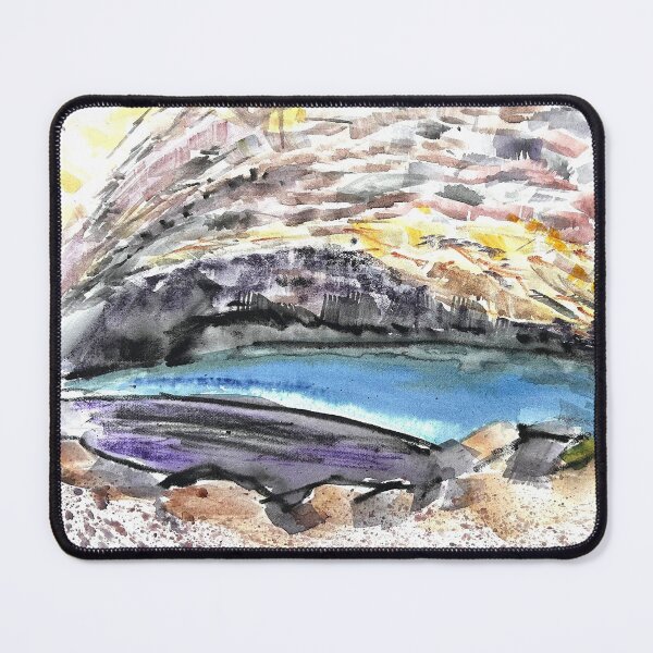 Item preview, watercolour inside the Furnas de Alxofre volcano designed and sold by nathalie renotte.