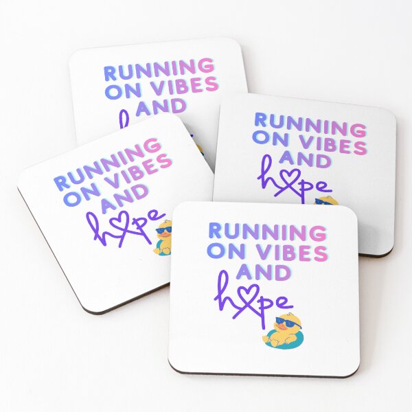 Item preview, Running On Vibes And Hope aesthetic quote designed and sold by SloganSauce.
