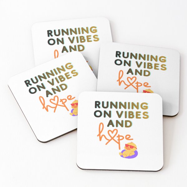 Item preview, Running On Vibes And Hope mental mood designed and sold by SloganSauce.
