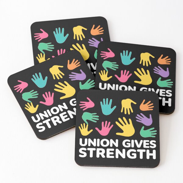 Item preview,  Union Gives Strength Colorful Hands Unity Diversity Support Togetherness Graphic Design designed and sold by DrawHandArt.