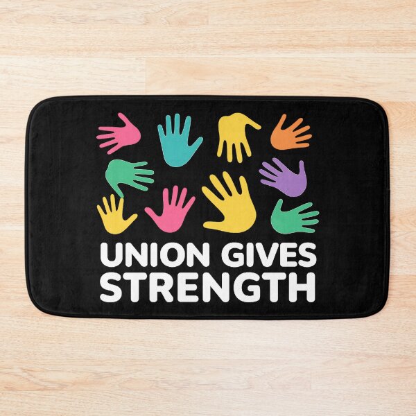 Item preview,  Union Gives Strength Colorful Hands Unity Diversity Support Togetherness Graphic Design designed and sold by DrawHandArt.