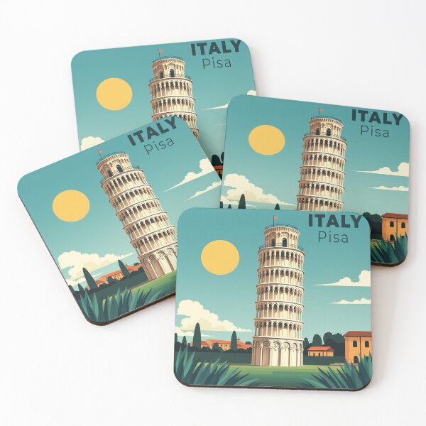 Item preview, A Nostalgic Classic Travel Poster – Italy Pisa Tower designed and sold by Blok45.
