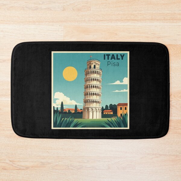 Item preview, A Nostalgic Classic Travel Poster – Italy Pisa Tower designed and sold by Blok45.