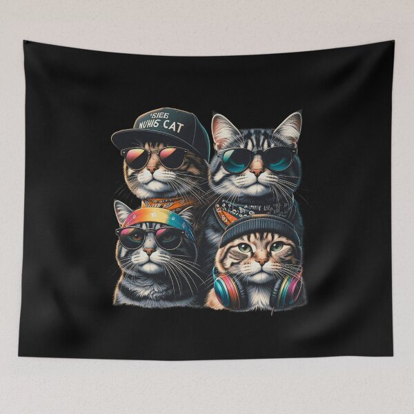 Item preview, The Cat Squad: Hip Hop Crew T-shirt|Art designed and sold by Alicjareign.