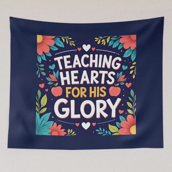 Item preview, Teaching Hearts for His Glory Christian Classroom Décor and Stickers  designed and sold by BlessedHandsDesigns.