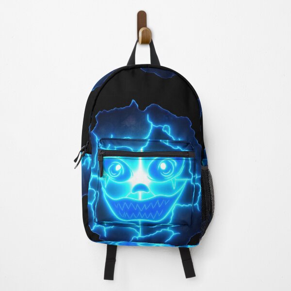 Item preview, Neon Glow Monster Face Breaking Through Wall – Electric Blue Art designed and sold by Vivalore.