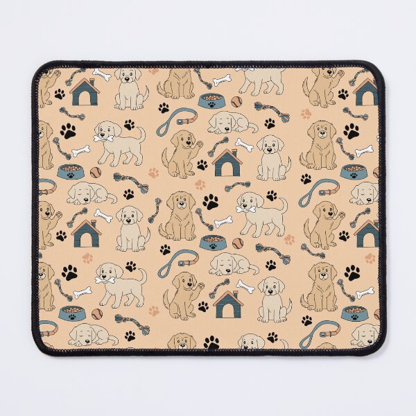 Item preview, Labrador and Golden Retriever Pattern in Pinky Orange designed and sold by Studio Pico.