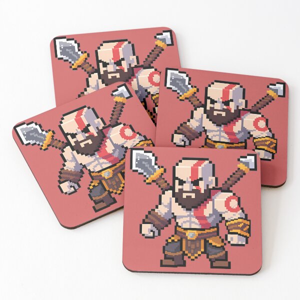 Item preview, Kratos Pixel Art Retro - God of War Spartan Warrior 8-Bit Gaming Style designed and sold by LoomisDreams.