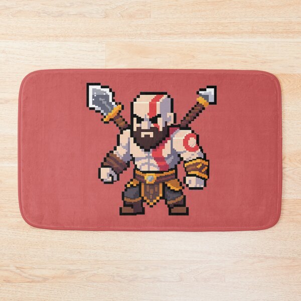 Artikelvorschau, Kratos im Retro-Pixel-Art-Stil – God of War: Spartanischer Krieger im 8-Bit-Gaming-Stil entworfen und verkauft von LoomisDreams.
