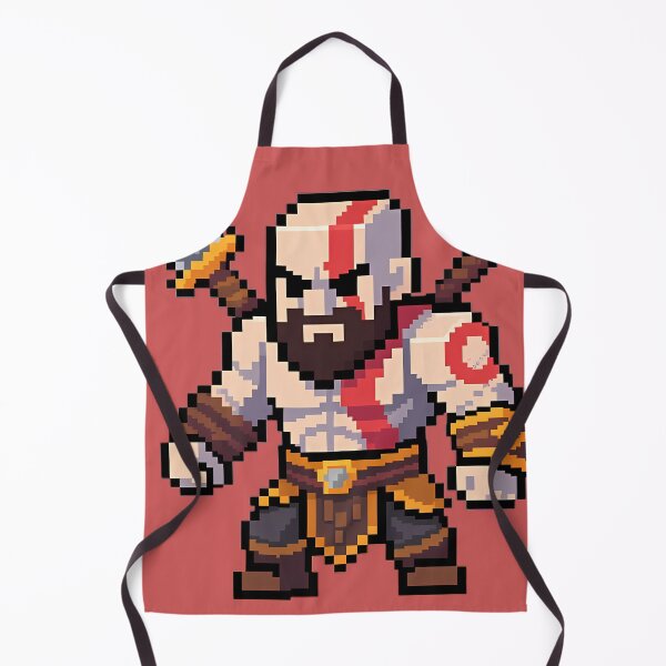 Item preview, Kratos Pixel Art Retro - God of War Spartan Warrior 8-Bit Gaming Style designed and sold by LoomisDreams.