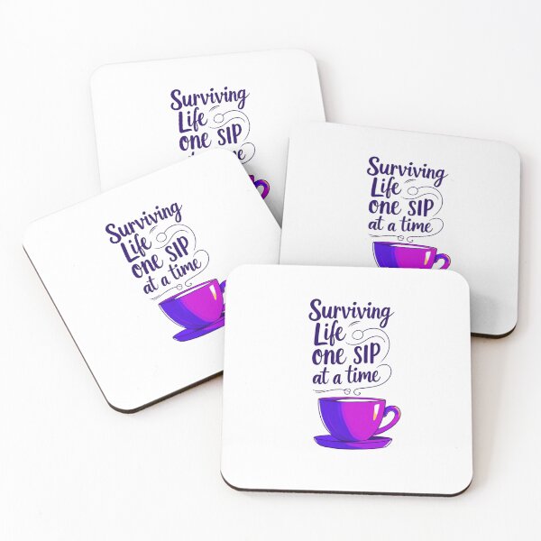 Item preview, Surviving Life One Sip At Time modern vibes designed and sold by SloganSauce.