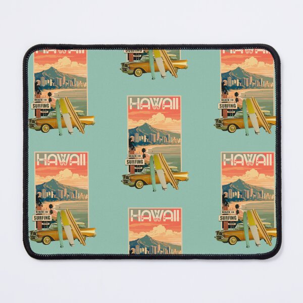 Item preview, Vintage Hawaii with station wagon and surfboards designed and sold by joztees.