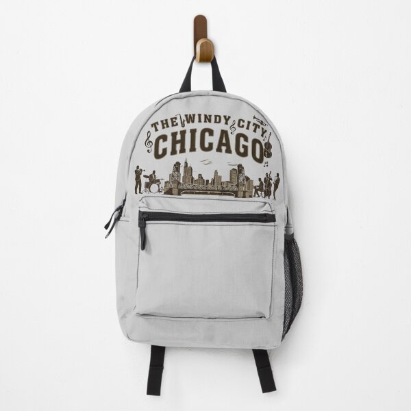 Item preview, Vintage Chicago Jazz - The Windy City Skyline & Band - Light Heather Grey edition designed and sold by Miss Cutie Designs.