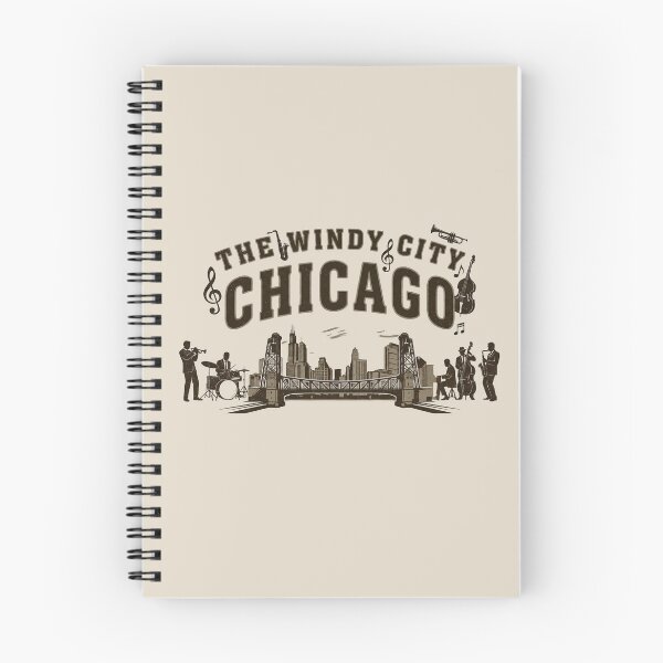 Item preview, Vintage Chicago Jazz - The Windy City Skyline & Band - Heather Oatmeal edition designed and sold by Miss Cutie Designs.