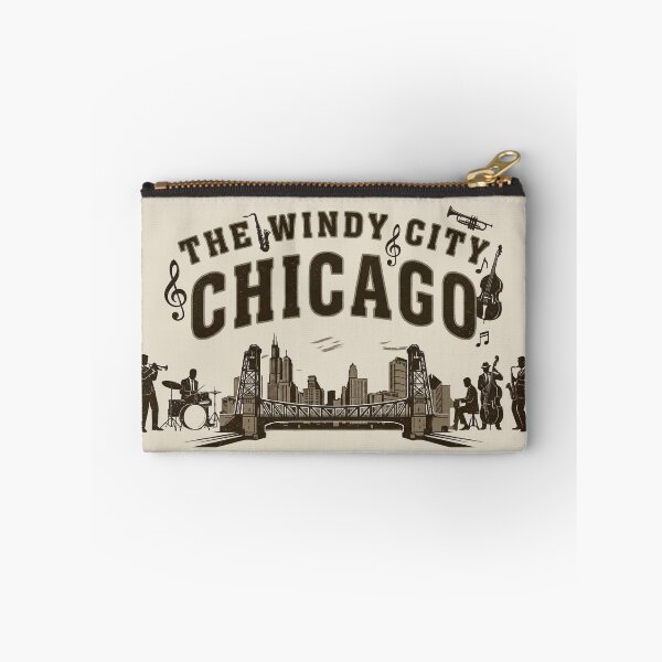 Item preview, Vintage Chicago Jazz - The Windy City Skyline & Band - Heather Oatmeal edition designed and sold by Miss Cutie Designs.
