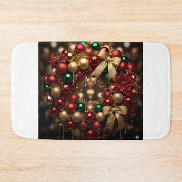 Item preview, “Luxurious Christmas Ornament Wreath Display” designed and sold by digisetumedia.