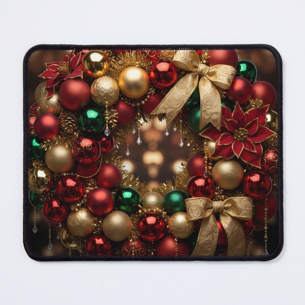 Item preview, “Luxurious Christmas Ornament Wreath Display” designed and sold by digisetumedia.