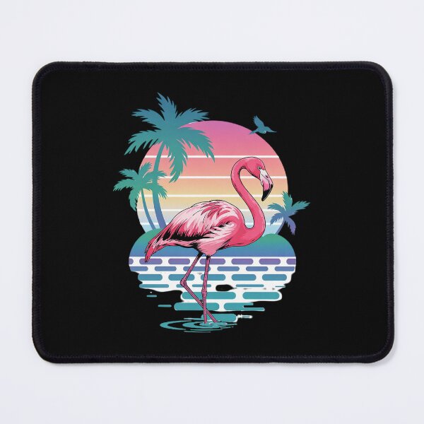 Item preview, Flamingo Beach Summer Palm Trees Tropical Summer  designed and sold by lilLilaBatArt.