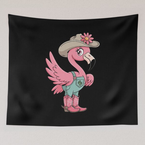 Item preview, Flamingo Bird Floral Flamingo Lover Motif Nature Artwork  designed and sold by lilLilaBatArt.
