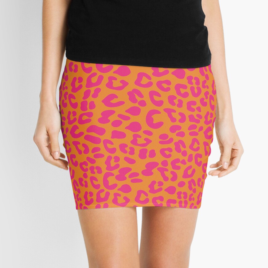 hot pink orange skirt