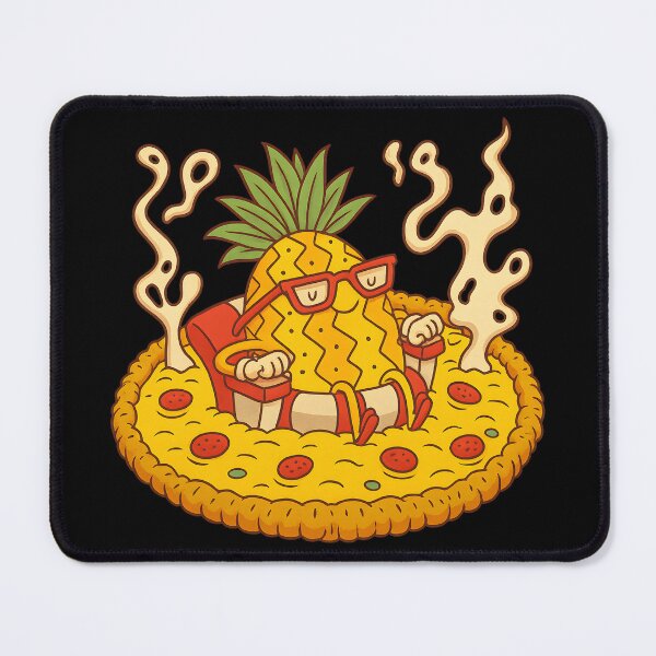 Item preview, Cool Pineapple Relaxing on Cheese Pizza – Cute Kawaii Food Design designed and sold by DrawHandArt.