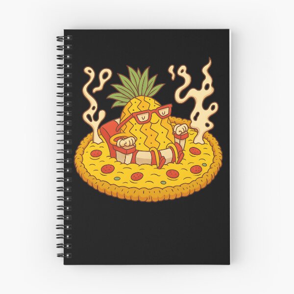 Item preview, Cool Pineapple Relaxing on Cheese Pizza – Cute Kawaii Food Design designed and sold by DrawHandArt.