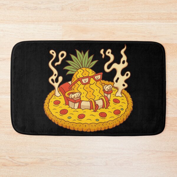 Item preview, Cool Pineapple Relaxing on Cheese Pizza – Cute Kawaii Food Design designed and sold by DrawHandArt.