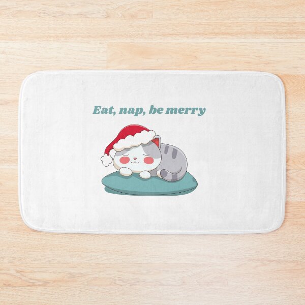Item preview, Eat, Nap, Be Merry – Cute Christmas Cat designed and sold by tiagoprint.
