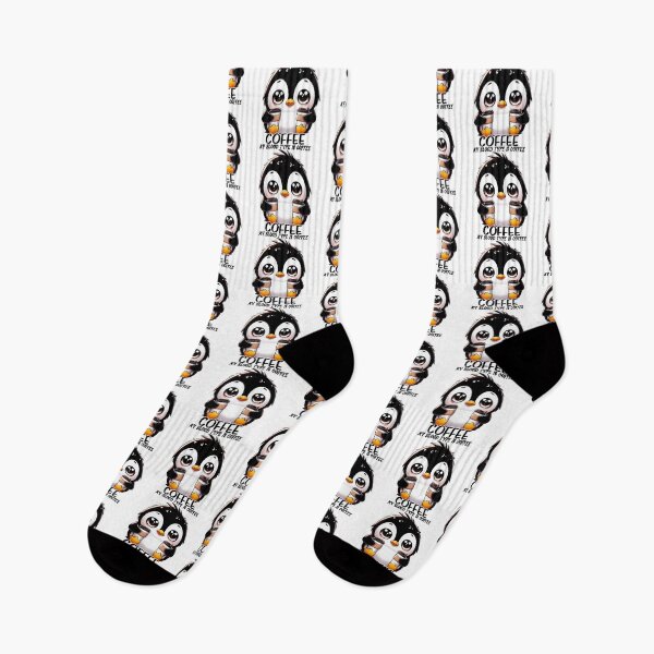 Item preview, Cute Penguin Coffee Lover – My Blood Type Is Coffee – Funny Animal Barista Art designed and sold by Lulunza.