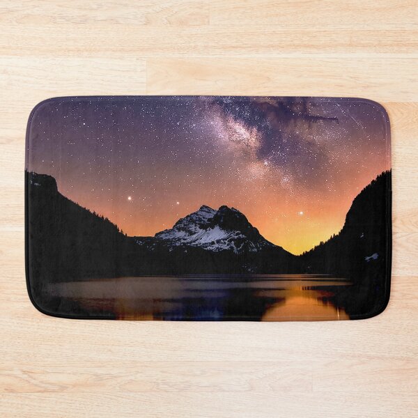 Item preview, Milky Way Over Snowy Mountain Reflected in Still Lake designed and sold by Exodoi.